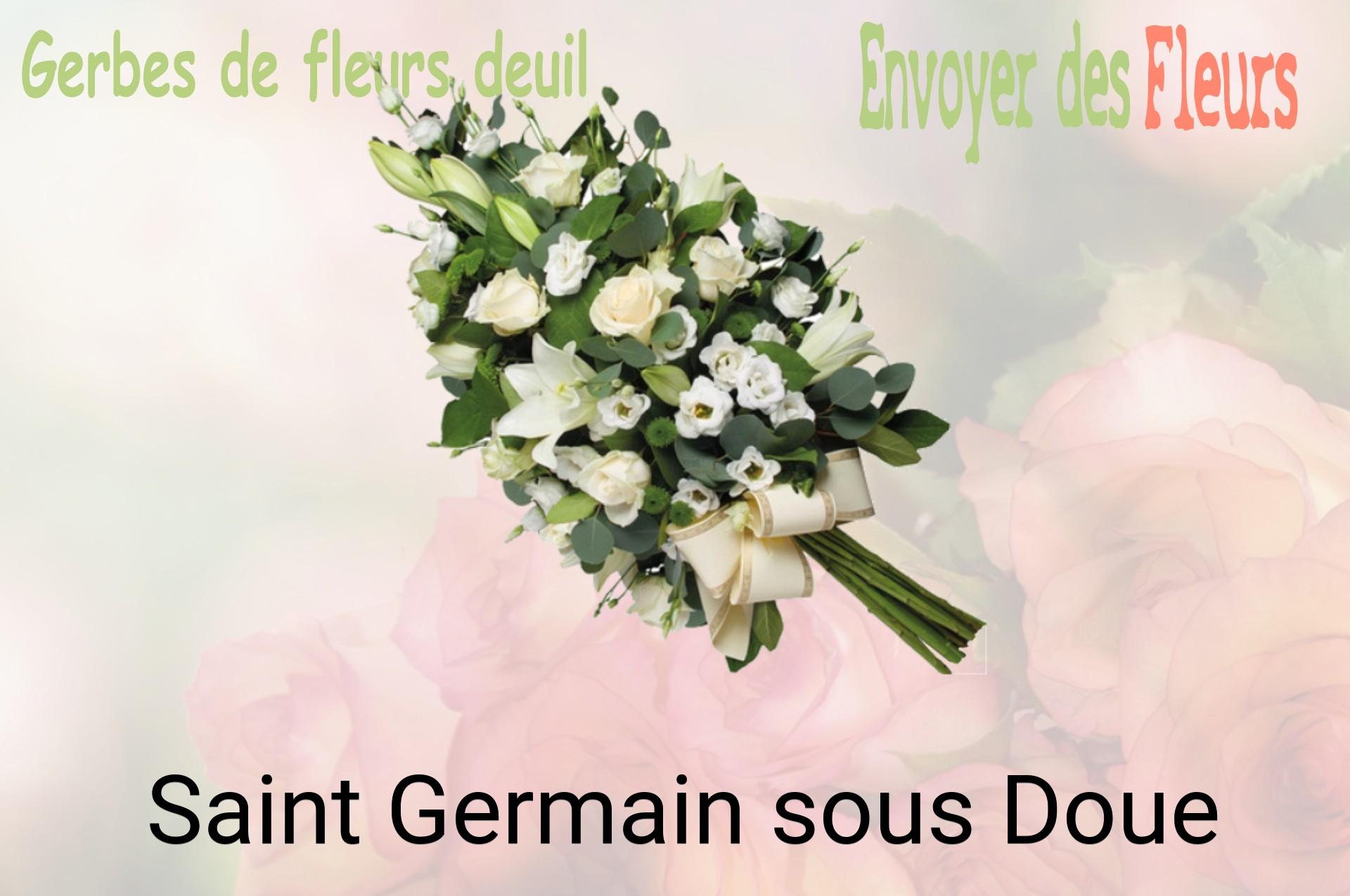 Gerbe de fleurs de deuil livrée à Saint-Germain-sous-Doue